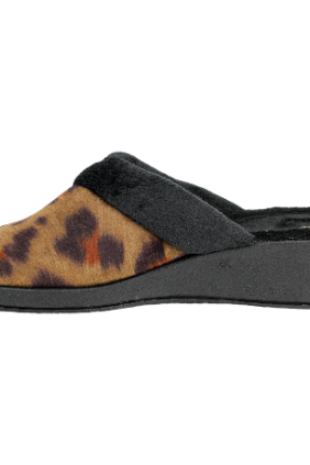 Zapatilla Casa Mujer Verano Abierta Leopardo Cuña Salemera AT313636