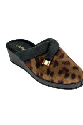 Zapatilla Casa Mujer Verano Leopardo Salemera AT313636
