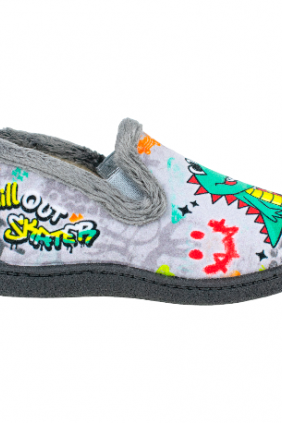 Zapatilla de Casa Cerrada Dino Patin Plumaflex 12004