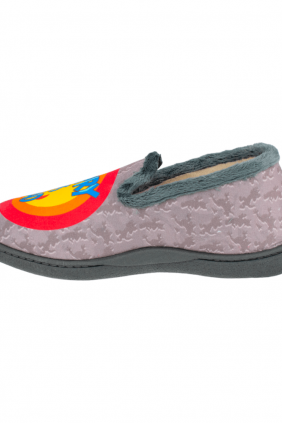 Zapatillas de Estar por Casa Invierno Cerradas Gris Estampado Terry Plumaflex 12228