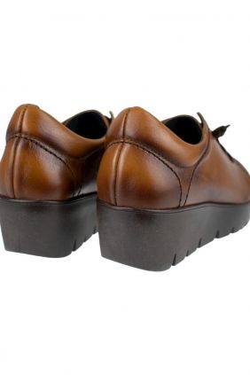Zapato de Piel, Subido, Cuña Elásticos, Plantilla Extraíble, Bran´s 13791