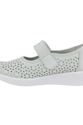 Zapato Doctor Cutillas estilo Mercedita Troquelada Mujer Verano Beis Plantilla Extraible 38470