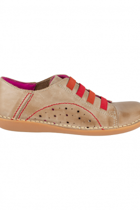 Zapato Plano Muer Verano Piel con Gomas Anchas Brans