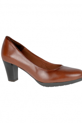 Zapato Salon Negro en Piel Piso Grueso Desiree FOUR8 Talla 42