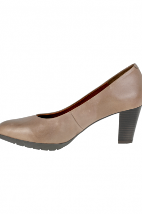Zapato Salon Negro en Piel Piso Grueso Desiree FOUR8 Talla 42