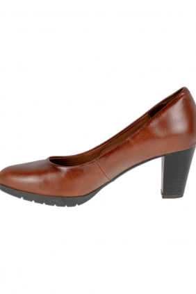 Zapato Salon Negro en Piel Piso Grueso Desiree FOUR8 Talla 42