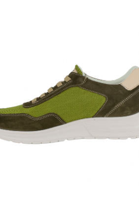 Zapatos Casual de Hombre Verano Verde Serraje y Rejilla Luisetti 36215BI-2