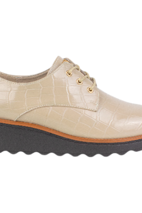 zapatos con cuña en piel coco - ReNature 27828