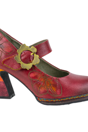 Zapatos Laura Vita rojos en piel  - ELEAO 01
