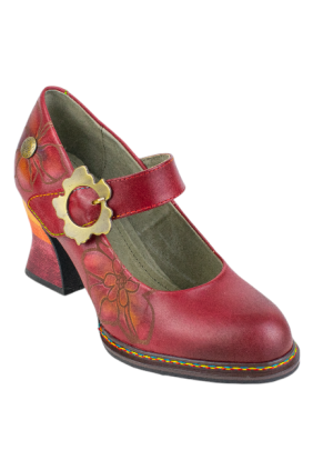 Zapatos Laura Vita rojos en piel  - ELEAO 01