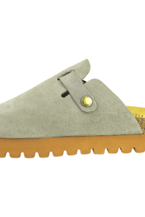 Zuecos plataforma en piel serraje de Mujer - Biocomfort HOM-002